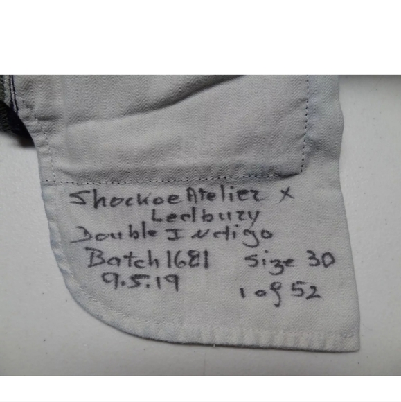 Shockoe Atelier x Ledbury 30x33 Button-Fly Templeton Selvedge Indigo Made in USA - Picture 3 of 13